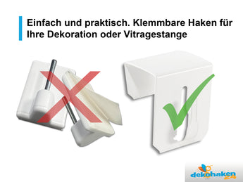 Vergleich Klebehaken und Metall-Fensterhaken für Fensterdekoration