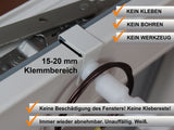 Fensterhaken mit Distanzhalter für Klemmbereich 15–20 mm