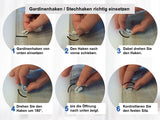 Montage des Stechhakens am Gardinenband