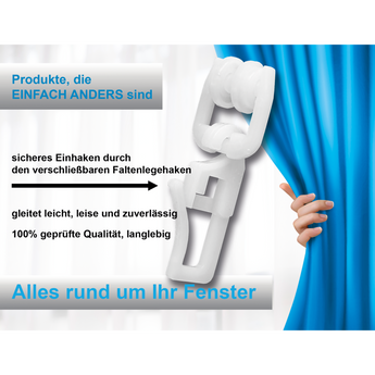 T-Gardinenrollen an einer Gardine