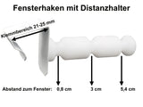 Maße des Distanzhalters für Klemmbereich 21–25 mm