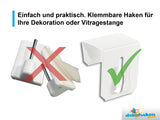 Vergleich Klebehaken und Metall-Fensterhaken für Fensterdekoration