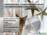 Fensterhaken mit Distanzhalter Größe L für weihnachtliche Fensterdekoration