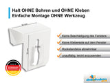 Weißer Metall-Fensterhaken für Vitragestange und Fensterdeko