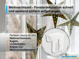Metall-Fensterhaken mit weihnachtlicher Fensterdekoration