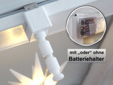 Fensterhaken mit Distanzhalter Größe M und Batteriehalter für LED-Fensterdeko