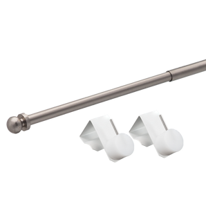 Gardinenstange "Eleganz" ausziehbar, matt, inkl. Fensterhaken für einen Klemmbereich von 15-20 mm