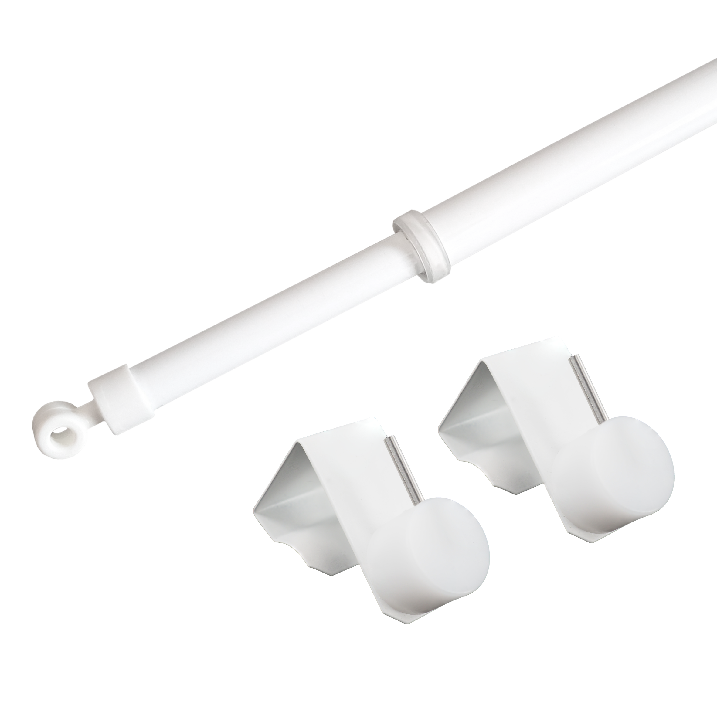 Gardinenstange Creativ mit Fensterhaken 15–20 mm – Dekohaken24