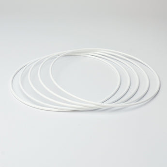 5 weiße Metallringe 15 cm zum Basteln