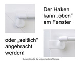 Metall-Fensterhaken für Befestigung oben oder seitlich